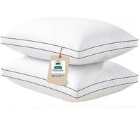 Dulce Lino Premium Hotel Quality Egyptain Cotton Box Pillows Hypoallergenic & Anti Dust Mite Resistant Pillows for Back, Stomach or Side Sleepers (Pack of 1)