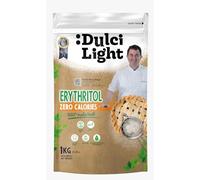 Dulci Light Erythritol Sweetener - Zero Calorie Natural Sugar Alternative for Sugar Free Baking and Cooking - Keto, Vegan, Coeliac and Diabetic Friendly Granules for Food and Drinks - 1kg
