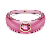 Dulcis choker, Octagon cut, Pavé, Pink, 18K gold finish