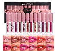 Dulele 12 Colors Watery Liquid Lipstick Set, Moisturizing Hydrating and Nourishing Colored Lip Gloss, High Pigment Lip Tint Stain with Gift Box