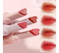 Dulele 4 Pcs Sweet Heart Lipstick Set, Long Lasting Nutritious Colored Lip Balm Moisturizer and Hydrating Jelly Lip Stick Gift for Women and Girls