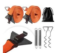 Dulepax Awning Tie Down Kit Storm Straps Kit for Caravan Motorhome Heavy Duty Awing Storm Protection Set Compatible with Fiamma/Thule Omnistor Orange