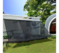 Dulepax RV Awning Sun Shade Screen 7'2" x 9'3" Mesh Caravan Awing Outdoor Anti-UV Motorhome Camping Trailer Awning Screenshade Caravan Skirt for Awning
