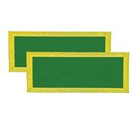 Dulhan Velvet Green Pooja Cloth/Pooja Aasan for Mandir, Temple Altar Cloth with Golden Border (15X30 inch) (Pack of 2)