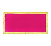Dulhan Velvet Pink Pooja Cloth/Pooja Aasan for Mandir, Temple Altar Cloth with Golden Border (20X40 inch) 1/2mtr.