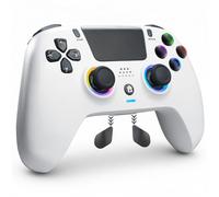 DuLingKer Wireless Controller for PS4/Pro/Slim/PC, RGB Light, Hall-Linear-Trigger, 3.5mm Audio/Mic, Bluetooth/USB, 17-Button Gamepad