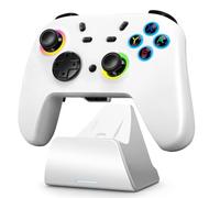 DuLingKer Wireless PC/Switch Game Controller with Hall Joystick/Trigger, RGB Lighting, Dual-Vibration, M1/M2 Buttons, 2.4G/Bluetooth Connection, Compatible with PC, Switch, Steam