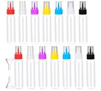 Dulinkas 14 Pcs Squeeze Writer Bottles Easy Small Squeeze Bottles 7 Colors 1 Oz/60ml Plastic Icing Bottles 2 Ounce Translucent Squeeze Bottles for Cake Decorating Cookie Icing 2 Funnels