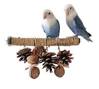 Dulket Natural Wood Bird Perch Stand, Perches for Bird Cages, Accessories for Parrots, Parakeets, Cockatiels, Conures, Macaws, Love Birds, Finches