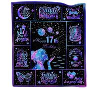 Dulkjio 17 Year Old Girl Gift Ideas, Gifts for 17 Year Old Girl, 17th Birthday Gifts for Girls, 17 Year Old Girl Birthday Gifts, 17th Birthday Decoration for Girls Throw Blanket 60"X50"