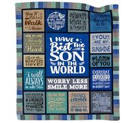Dulkjio Gifts for Son Blanket, Son Gifts from Mom, to My Son Blanket from Mom Dad, Birthday Gifts for Son, Adult Son Birthday Gift Ideas, Graduation Gifts for Grown Son Throw Blanket 60"X50"