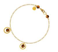 Dulong Piccolo Tiger Eye Bracelet 18 ct. Gold PIC4-A1111-15 cm - Woman - Gold Gold 15 cm