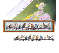 Dulov 14CT Printed Birdie Cross Stitch Kit 95x19cm
