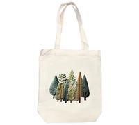 Dulov Vintage Woods A Cross Stitch Canvas Bag Making Kits with Hoop Frame Printed Embroidered Canvas Bags for Adults Handicraft Sewing Materials DIY Tote Handbag Needlepoint Kits 12.5x14.4in