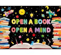 DULUDA 7x5 FT Reading Day Book Backdrop Kids Students Classroom Elementary Library Read Across America Decorations Open A Book Open A Mind Reading Theme Background Banner Photo Props