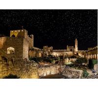 DULUDA 7x5 FT The Old City Jerusalem At Night Backdrop Israel Tower of David Backdrop Ancient Ruins The Courtyard of The Museum of Jerusalem Background Jerusalem Travel Portrait Photo Props