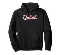 Duluth Minnesota Lake Superior Vintage Varsity Distressed Pullover Hoodie