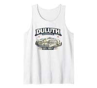 Duluth Minnesota Vintage Skyline Retro City Graphic Tank Top