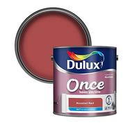 Dulux 5190806 Once Matt Emulsion Paint For Walls And Ceilings, Roasted Red, 2.5 L