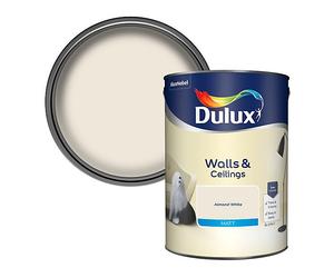 Dulux Almond White Matt Emulsion Natural Hints Wall Ceiling Paint 5L Interior UK