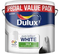Dulux 500007 6 Litre Smooth and Creamy Emulsion Paint for Use on Walls/Ceilings - Pure Brilliant White