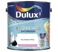 Dulux Easycare Bathroom Plus Soft Sheen Paint, Pure Brilliant White, 2.5 Litre