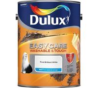 Dulux Easycare Pure brilliant white Matt Emulsion paint 5L
