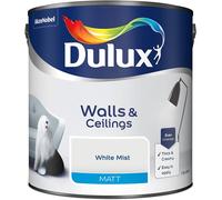 Dulux Matt Emulsion Paint For Walls And Ceilings - White Mist 2. 5 Litres