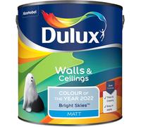 Dulux Walls & Ceilings Matt Emulsion Paint - Bright Skies - 2.5 Litre, 5599869