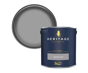 Dulux - Heritage Velvet Matt Emulsion - 2.5L - Pewter Plate