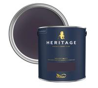 Dulux Heritage Velvet Matt Paint 1L, Dark Aubergine, High Quality Matt Emulsion Paint