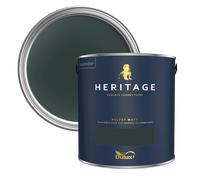 Dulux Heritage Velvet Matt Paint 1L, Mallard Green, High Quality Matt Emulsion Paint