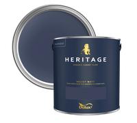 Dulux Heritage Velvet Matt Paint 2.5L, DH Oxford Blue, Luxury Durable Matt Emulsion