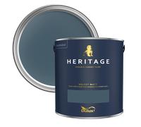 Dulux Heritage Velvet Matt Paint 2.5L, Midnight Teal, High Quality Matt Emulsion Paint