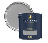 Dulux Heritage Velvet Matt Paint 2.5L, Pewter Plate, Luxury Durable Matt Emulsion