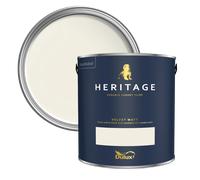 Dulux Heritage Velvet Matt Paint 2.5L, Piano White, Luxury Durable Matt Emulsion