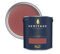 Dulux Heritage Velvet Matt Paint 2.5L, Red Ochre, Luxury Durable Matt Emulsion