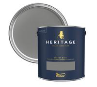 Dulux Heritage Velvet Matt Paint 5L, Lead Grey, Luxury Durable Matt Emulsion