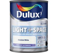 Dulux Light Space Absolute White Quick Dry Satinwood Paint 750ml