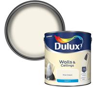 Dulux Matt Emulsion Paint For Walls And Ceilings - Fine Cream 2.5 Litres (Pack