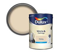Dulux Matt Emulsion Paint For Walls And Ceilings - Ivory 5 Litres