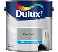 Dulux Matt Emulsion Paint for Walls & Ceilings - Warm Pewter (Water-Based) 2.5L - Wipeable, Smooth Finish, Excellent Coverage