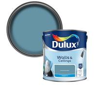 Dulux Matt Emulsion Paint | Walls and Ceilings | Stonewash Blue 2.5Litre | Thick Creamy and Easy to Apply