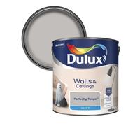 Dulux Smooth Creamy Matt Emulsion Paint Perfectly Taupe 2.5L Walls and Ceiling