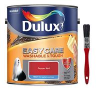 Dulux New 2017 Easycare Washable & Tough Matt Pepper Red 2.5L with Unique Stain Repellent Technology. Includes PSP touch-up brush.