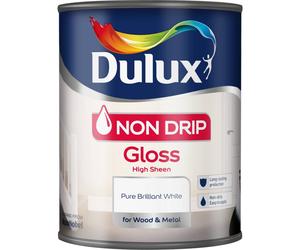 Dulux Non Drip Gloss Paint, 750 ml - Pure Brilliant White