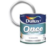 Dulux Once Pure Brilliant White Eggshell Metal & Wood Paint, 2.5L