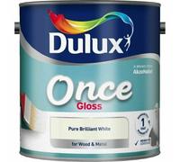 Dulux Once Pure Brilliant White Gloss Paint 2.5L