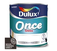 Dulux Once Gloss - 750ml, 1.25L, 2.5L - All Colours - For Int/Ext Wood and Metal