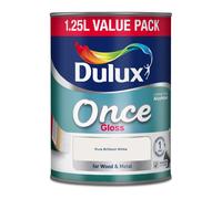 Dulux Once Gloss Paint For Wood And Metal Pure Brilliant White 125 L